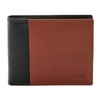 Fossil Men's Ward Leather Bifold Wallet 4.6" L x 1" W x 3.75" H, black
