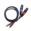 Dual XLR to RCA Cable Professional 24K Gold Plated Connector