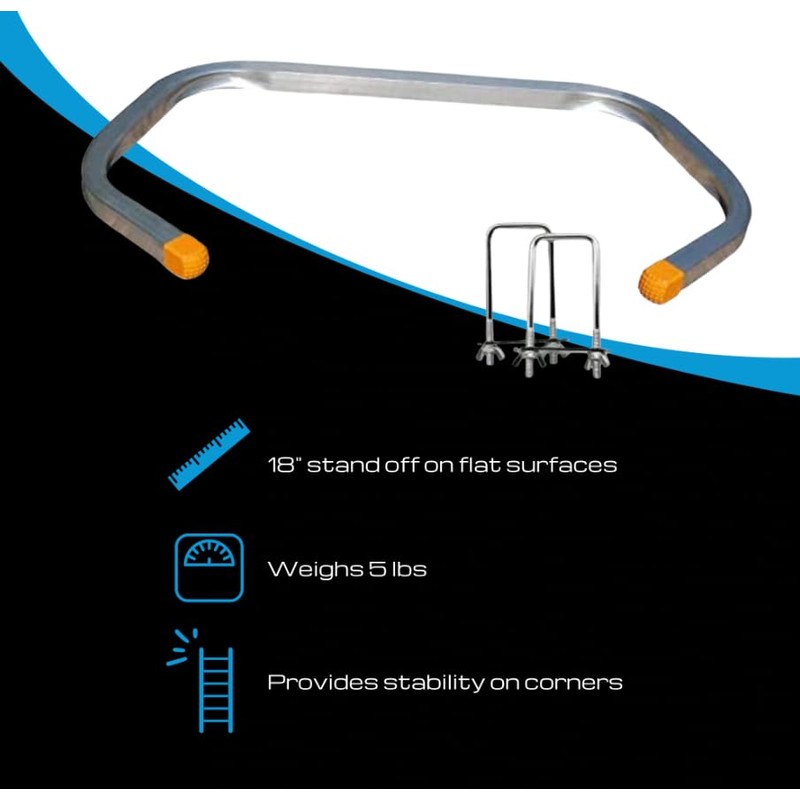 Tie Down Roof Zone Height Adjustable Safety Corner Ladder Stabilizer