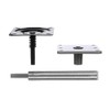 3Pcs Aluminum Alloy Boat Seat Base Set, 360-Degree Swivel Boat