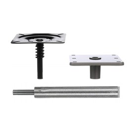 3Pcs Aluminum Alloy Boat Seat Base Set, 360-Degree Swivel Boat Seat, Marine Seat Mounting Base for Pontoon, Fishing, and Cruise Boats, Heavy Duty Boat Accessory