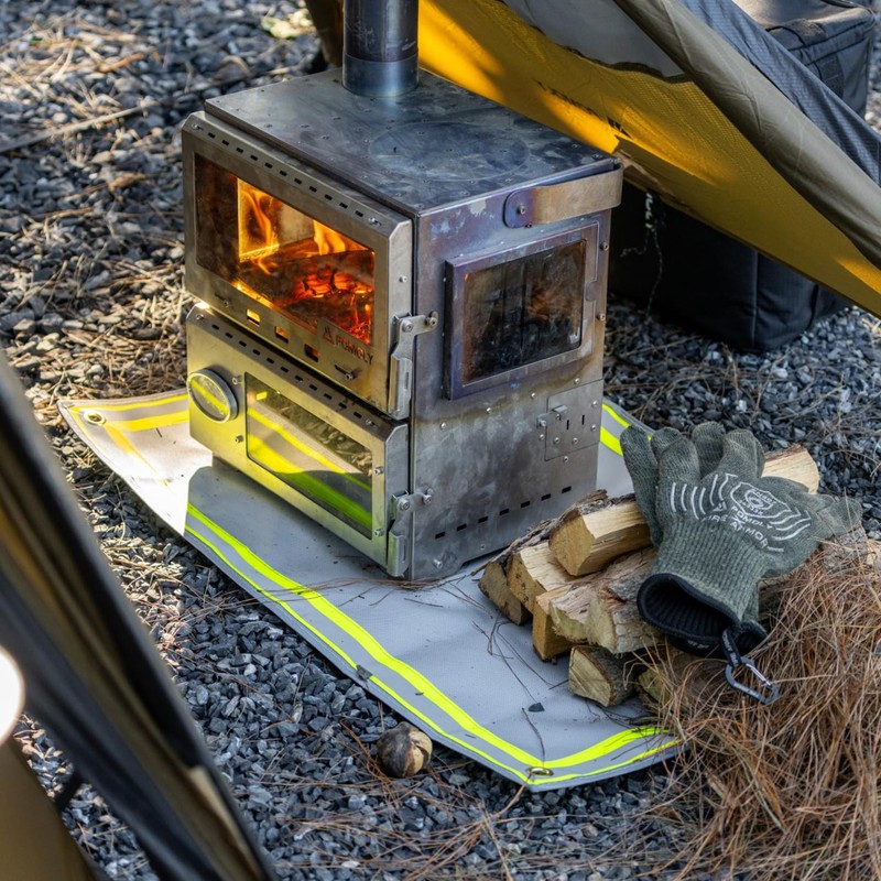 POMOLY Fire Pit Mat,Fireproof Mat Visible at Night-Great for Deck