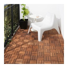 IKEA Outdoor Deck and Patio Interlocking Flooring Tiles (Brown-Stained) 902.342.26