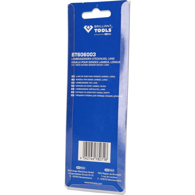 BRILLIANT TOOLS BT606003 Lambda Sensor Socket, Long [Powered by KS