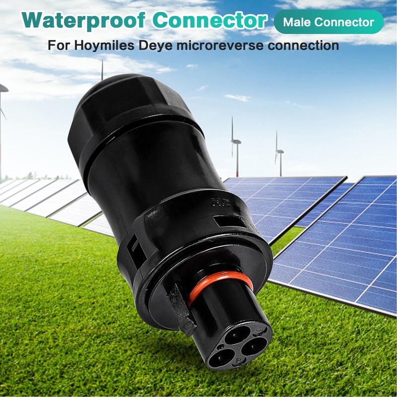 Micro Inverter Male Connector 3 Pin Waterproof Power for Hoymiles