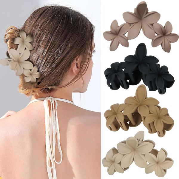 4PCS Matte Hair Clips Set for Women - Claw Clips