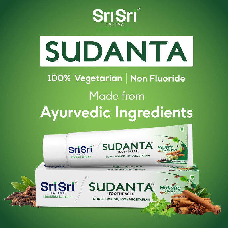 Sri Sri Tattva Sudanta Toothpaste, 200g (Pack of 4)