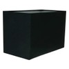 Contemporary and Stylish Jet Black Linen Fabric Rectangular Lamp Shade