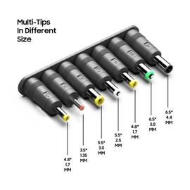 KFD 48V Universal Power Supply 5.5x2.1mm Multi Plugs(5.5x2.5mm/3.5x1.35mm/4.0x1.7mm/4.8x1.7mm/5.5x3.0mm/6.5x4.4mm) Converter for PoE Switch/PoE Injector Reolink RLN8-410 Swann NVR DVR Video Recorder