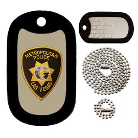 Tag-Z Military Dog Tags - LAS Vegas Metropolitan Police Department Patch - Full Set Millitary Dog Tags