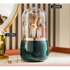 360° Rotating Makeup Brush Holder with Lid – Dust-Protected Cosmetic