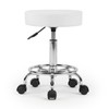 LSSBOUGHT Round Rolling Stool with Wheels Salon Stool PU Leather