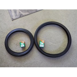 DURO 20 x 2.125 & 26X2.125 BLACK BRICK PATTERN BICYCLE TIRES & TUBES