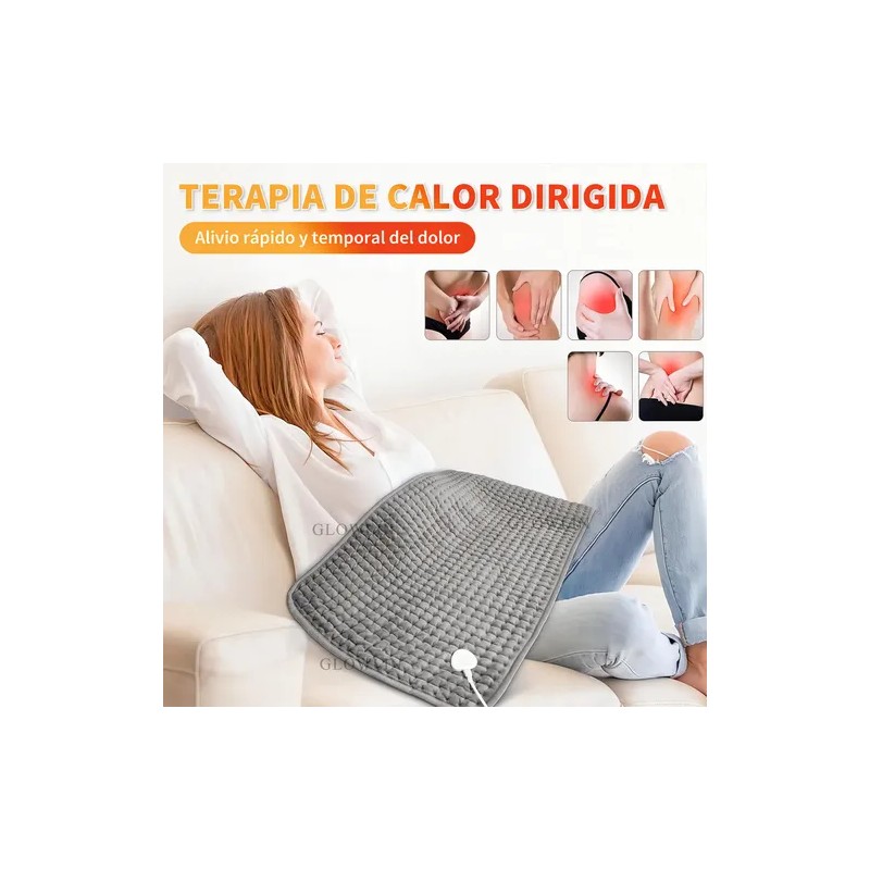 Almohadilla Eléctrica Glowlin de 60x30 cm con 9 Niveles de