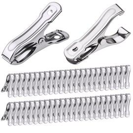 50 PCS Garden Clips, Greenhouse Clamps, Stainless Steel Greenhouse Clips for Netting, Heavy Duty Row Cover Clips with a Strong Grip for Shade Cloth or Plant Cover on Gardening Hoops