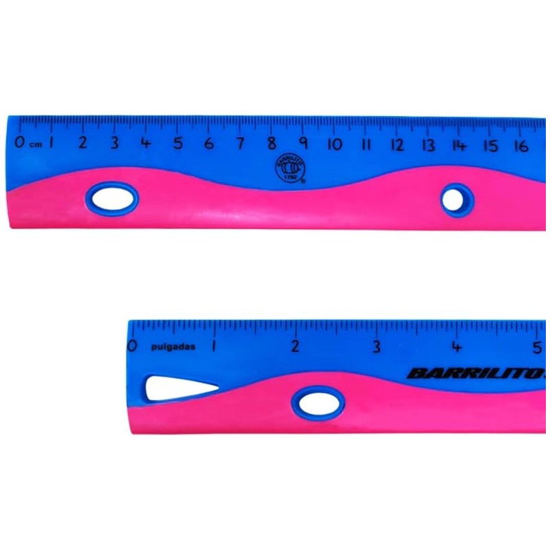 REGLA DE PLASTICO BARRILITO 8199RPF 30 CENTIMETROS FLEXIBLE