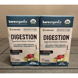 Bare Organics 2x Bareorganics Digestive Health Blend Superfood Water Enhancer 5 Sticks per box