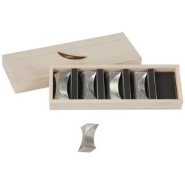 Nosaku 501710 Chopsticks Rest - Moon - Pack of 5 [100% Tin]