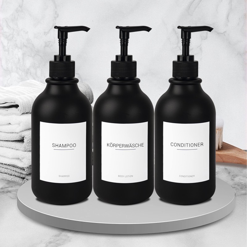 Ezebesta Soap Dispenser with Wall Mount 500 ml Black Pump