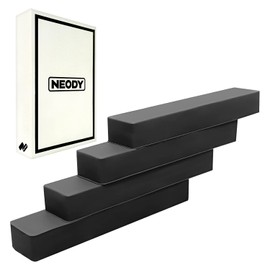 NEODY SB-0204-B Magnet Strong Neodymium Magnet Silicon BAR (2.0 x 0.4 x 0.2 inches (51 x 10 x 6 mm) Black Set of 4