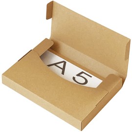 Earth Cardboard Yu-Packet Box, 1.2 inches (3 cm), A5, 8.7 x 6.2 x 1.0 inches (22 x 15.8 x 2.5 cm), Tatto Type, Cardboard, Packaging, Shipping, 0411, 0711, 10 Pieces, Brown