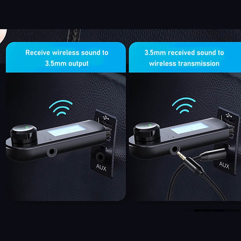 Bluetooth Transmitter Receiver Multifunctional 3D Stereo Sound Built in Mic