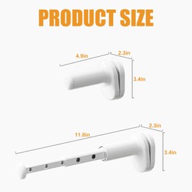 pclapora Clothes Rail Cupboard Clothes Rail Extendable Clothes Rail No Drilling Portable Laundry Rack, Foldable Clothes Hanger, Travel Clothes Hanger Rod, Ideal for Travel, Dormitories