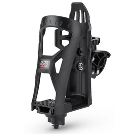 KEMIMOTO ATV Cup Holder, Upgraded Motorcycle Drink Holder Handlebar, Water Bottle Holder Mount with 0.6”-1.56” Metal Clamp for Scooter Bike Boat Stroller Wheelchair Golf Push Cart Tractor (1)