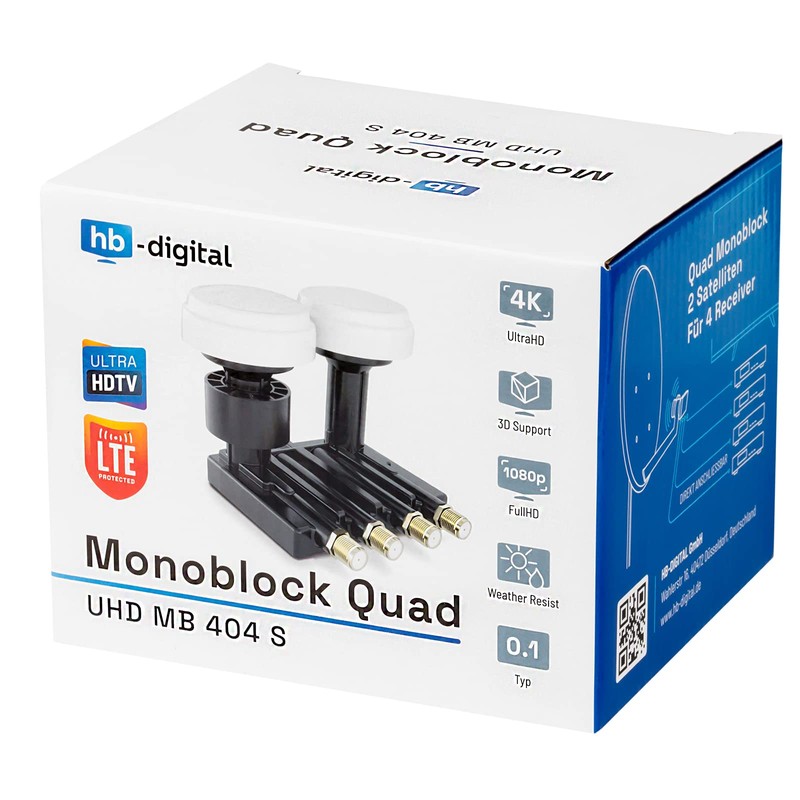 hb-digital Monoblock Quad LNB UHD MB 404 S LNC |