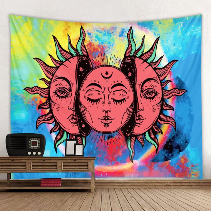 Sun Goddess Pattern Tapestry Wall Hanging for Bedroom Living Room