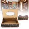 Book Shaped Tissue Box Home Decoration Storage Props Office Ornaments