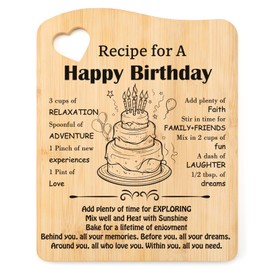 Tulolvae Birthday Gifts for Women, Bamboo Chopping Board Best Friend Birthday Gifts, 18th 30th 40th Birthday Presents for Sister Girls Her Him Mum 8.4 * 10.8 in