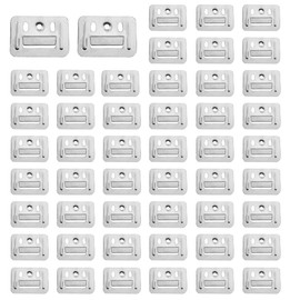 No Rust 50 Pcs Wall Panel Buckles Stainless Steel Wall Panel Clips Silver Heavy Duty Interlocking Hanging Clips 40mm × 30mm Mounting Brackets for Integrated Walls Panels, Furniture & Couch Fixings