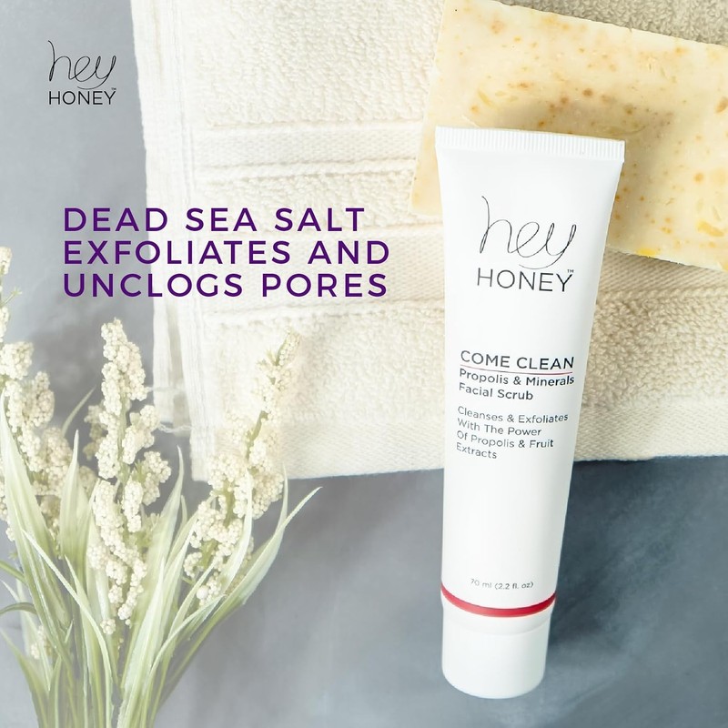 Hey Honey, Come Clean Propolis & Mineral Facial Scrub. Rich,