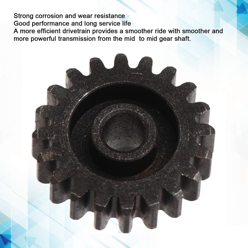 20T 22mm Diameter RC Motor Gear Steel Rust Protection Black