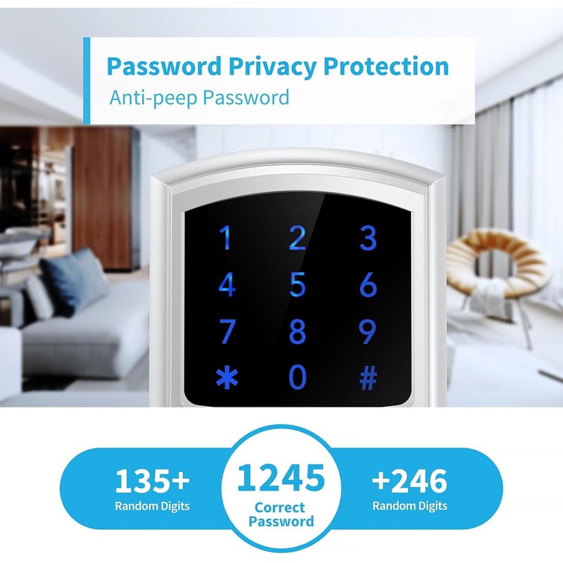 Signstek Keyless Entry,Digital Smartcode Door Lock for Front Door,Keypad Door