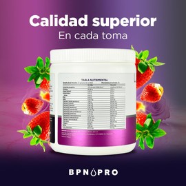 Colágeno Hidrolizado Puro en Polvo 360g - Fresa | Con Vitamina C, Vitamina D3, Zinc, Vitamina E, Ácido Fólico y Ácido Hialurónico | Vitaminas para el cabello Sin Gluten ni Aditivos | BPN PRO