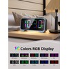 Mesqool Digital Alarm Clock, Dynamic RGB Colour Changing Clock, RGB