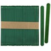 CraftySticks- 100 Pack 4.5 Inch Green Painted Popsicle Sticks, Wood