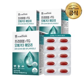 Stomach Biome Wibiome Premium rTG Omega-3 Memory 3 Boxes (90-day supply) Improved Blood Circulation, Eye Health, Improved Memory / 위바이옴 프리미엄 rTG 오메가3 메모리 3박스(90일분) 혈행개선 눈건강 기억력개선