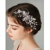 Octwine Bridal Wedding Rhinestone Hair Comb Flower Leaf Hair Comb
