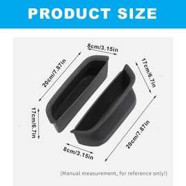 MAEZOE 4PCS Door Handle Storage Organizer for 2024-2025 Toyota Land Cruiser Prado LC250, Front & Rear Door Storage Box Insert, Non-Slip, Easy to Clean, Custom Fit, Black