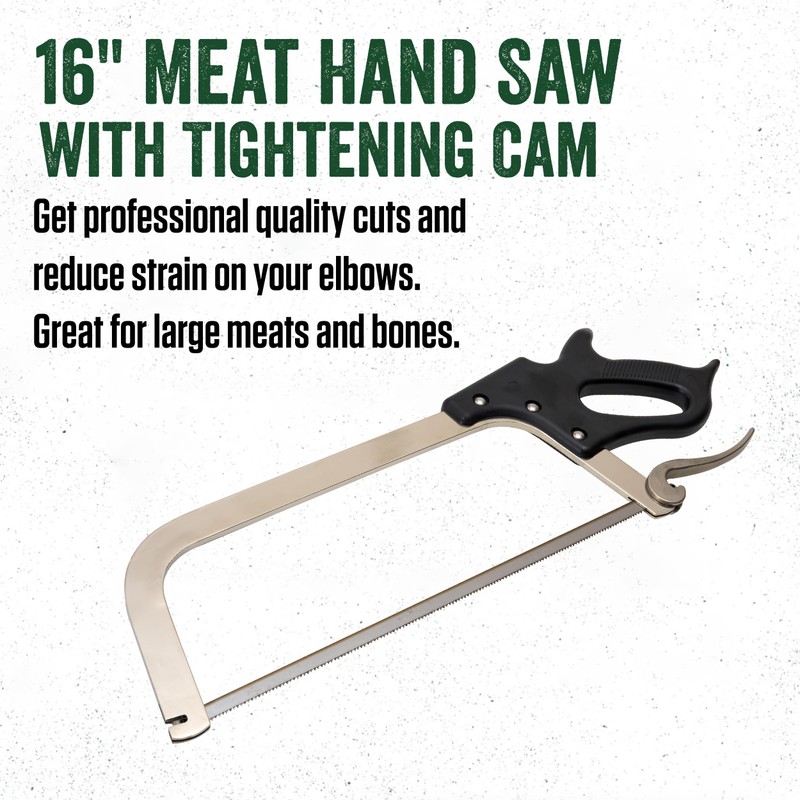 LEM Products 16" Meat Saw with Tightening Cam, Heavy Nickel-Plated