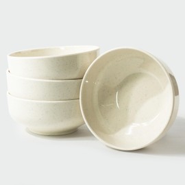 ONEderful 4-Piece Bowls set, Suitable for 4 People, Cereal Bowls 19 oz, Soup Bowl for Kitchen, Chip, Fruits, Salad, Noodle, Ramen, Suit For Housewarming - 5.9 Inch Bowl, Set of 4 (White, 5.9 Inch)