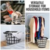 Uiifan Plastic Round Laundry Baskets with Easy Carry Handles, Black,