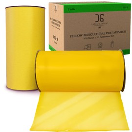 Catchmaster XL AG Roll 2PK, Double Sided Adhesive Fly Tape Strips, Fungus Gnat Sticky Trap for Greenhouse, Garden, Nursery, Pest Control Gardening Supplies, Pet Safe Insect Trap, 328' x 12" Yellow