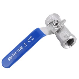 Walfront SS304 Stainless Steel Ball Valve Lever 1000PSI BSP Female Thread 1/4"