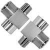 Beduan Stainless Steel Tee Pipe Fittings, 1/8" NPT Female x