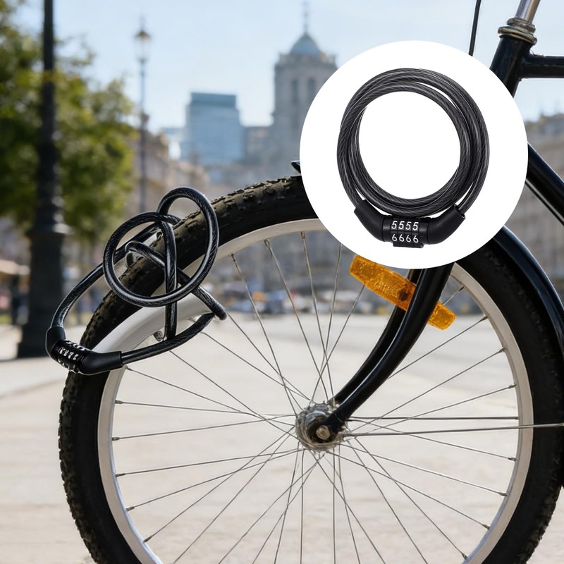 10 Pcs Bike Lock Cable with Combination - 4 Feet