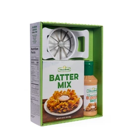 Vidalia Onion Blossom Kit – Includes Onion Cutter, Batter Mix & Sweet Onion Blossom Sauce – Make Restaurant-Style Blooming Onions at Home